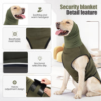Dog Anxiety Vest and Coat - Keep Pet Calm, Dog Jacket for Thunder, Fireworks, Anti Anxiety Vest for Dogs and Cat Body and Ear - WarmNest Pet Co