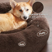 WarmNest Pet Co™ Plush Calming Bed for Dogs & Cats