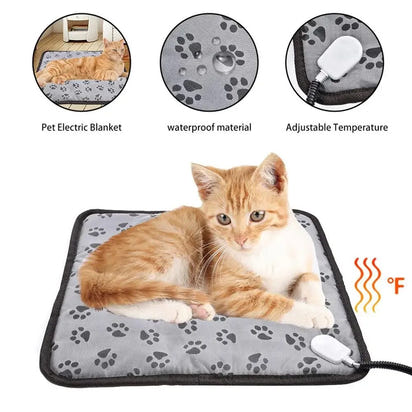 1PCS Dog and cat electric blanket heating pad pet mattress waterproof anti - bite adjustable temperature chair cushion - WarmNest Pet Co