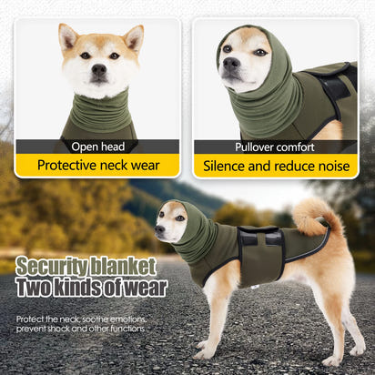 Dog Anxiety Vest and Coat - Keep Pet Calm, Dog Jacket for Thunder, Fireworks, Anti Anxiety Vest for Dogs and Cat Body and Ear - WarmNest Pet Co