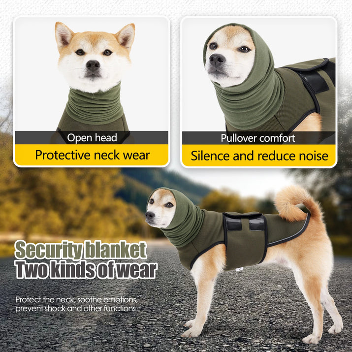 Dog Anxiety Vest and Coat - Keep Pet Calm, Dog Jacket for Thunder, Fireworks, Anti Anxiety Vest for Dogs and Cat Body and Ear - WarmNest Pet Co