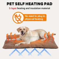 Self Heating Pet Pad, Extra Warm Thermal Dog Crate Pad Washable Anti - Slip Kennel Mat Pet Supplies for Medium Small Dogs and Cats - WarmNest Pet Co