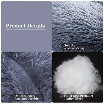 WarmNest Pet Co™ Plush Calming Bed for Dogs & Cats - WarmNest Pet Co