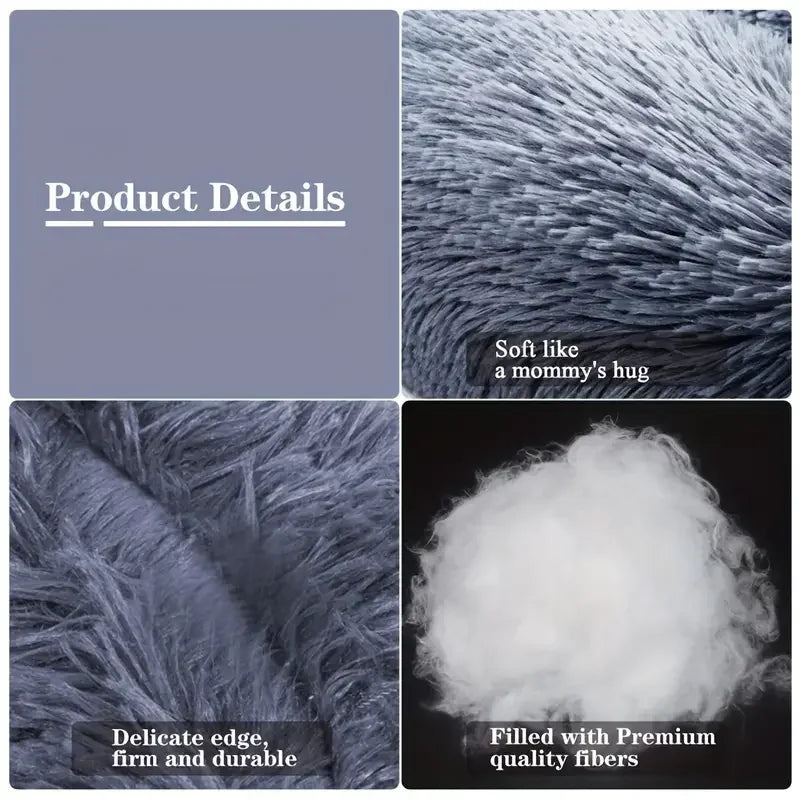 WarmNest Pet Co™ Plush Calming Bed for Dogs & Cats - WarmNest Pet Co