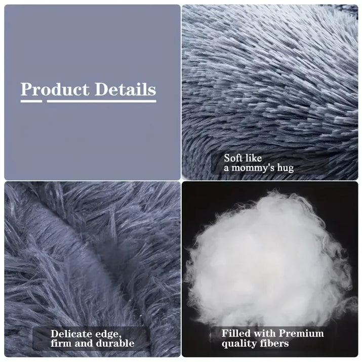 WarmNest Pet Co™ Plush Calming Bed for Dogs & Cats - WarmNest Pet Co