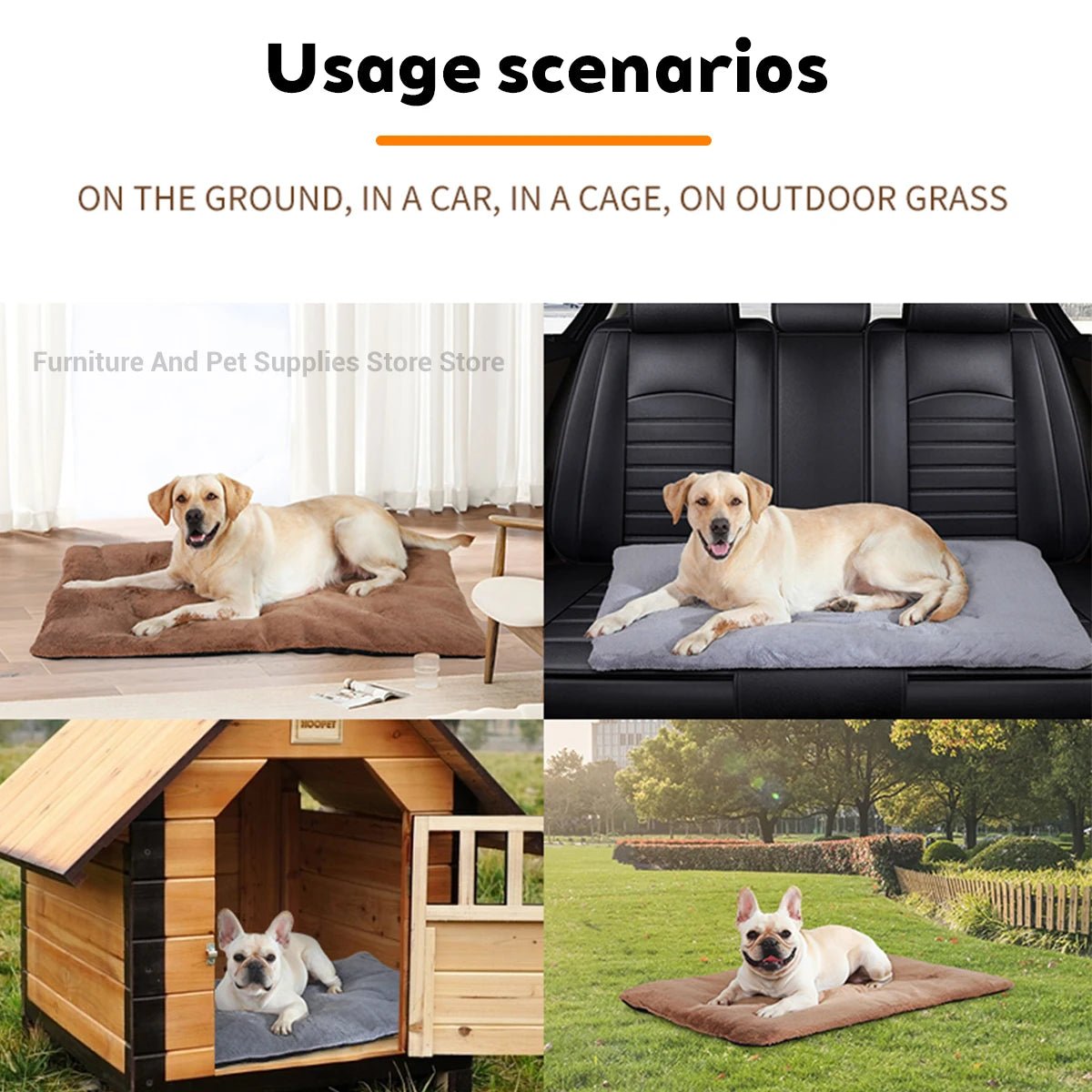 Self Heating Pet Pad, Extra Warm Thermal Dog Crate Pad Washable Anti - Slip Kennel Mat Pet Supplies for Medium Small Dogs and Cats - WarmNest Pet Co