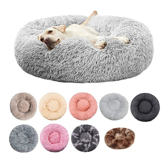 WarmNest Pet Co™ Plush Calming Bed for Dogs & Cats - WarmNest Pet Co