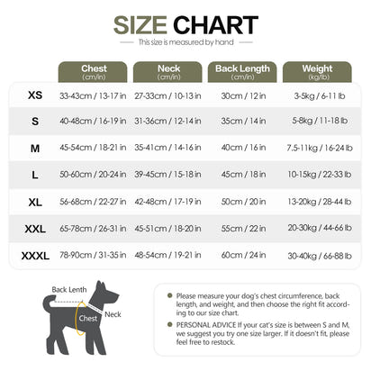 Dog Anxiety Vest and Coat - Keep Pet Calm, Dog Jacket for Thunder, Fireworks, Anti Anxiety Vest for Dogs and Cat Body and Ear - WarmNest Pet Co